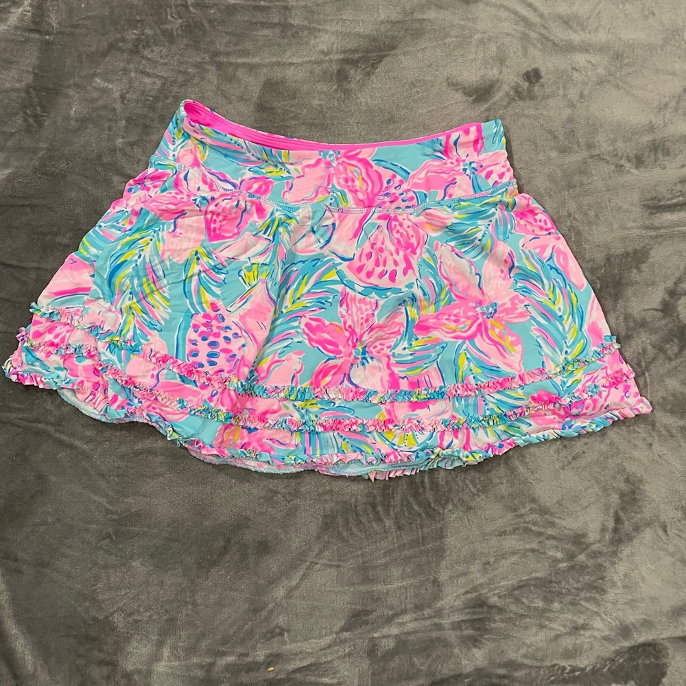 Lilly Pulitzer Floral Skirt - Pink and Blue